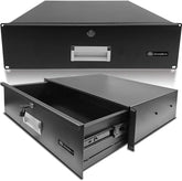 3U Locking Rack Drawer – 15-Inch Deep Metal Rackmount Storage Drawer